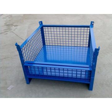 cage de conteneur en treillis métallique de stockage en acier pliable