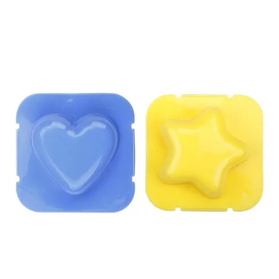 plastic heart and star shaped hard boiled egg molds for cake decoration tool