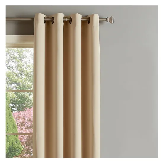 Luxury European Style White PVC Strip Curtains with Blackout Polyester Fabric