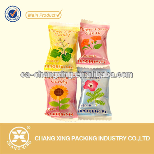 backside seal plastic candy packaging bag