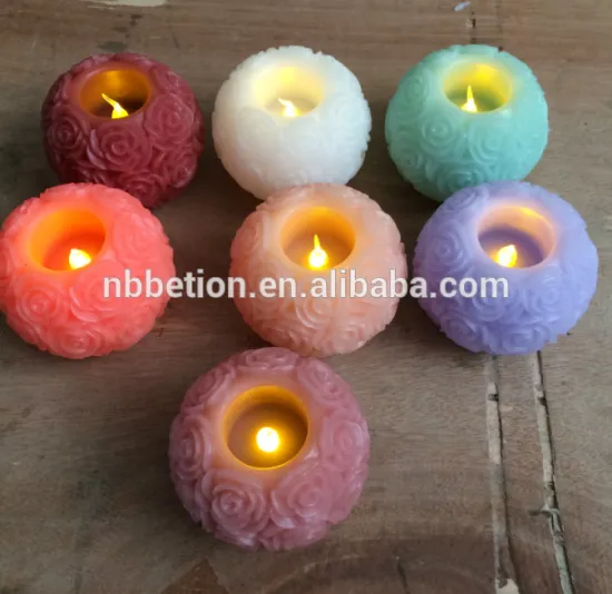 Valentine rose shaped flicking real wax candle flameless rose candle rose carved candle real wax candle real wax candle