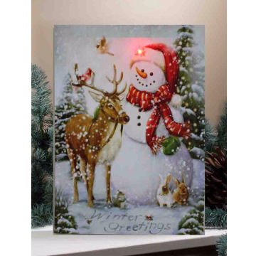 LED Canvas Wall Art: Christmas Prints and Winter Landscapes for Decorative Lighting