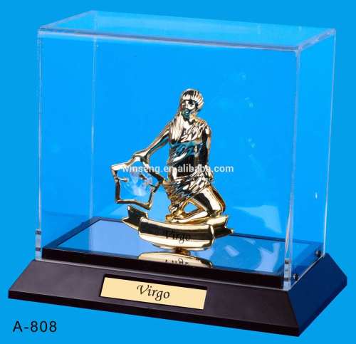 24K gold plated Virgo Stand Packed in Acrylic Box with crystals from swarovski