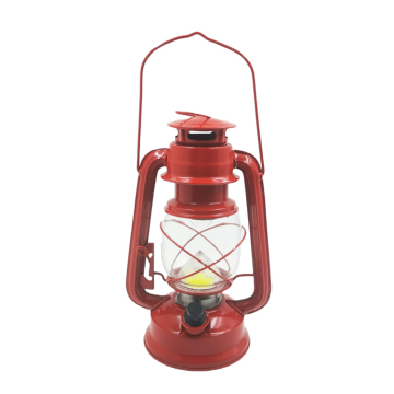 Factory Price Red Color 4*AA Battery Operated COB Vintage Hurricane Lanterns