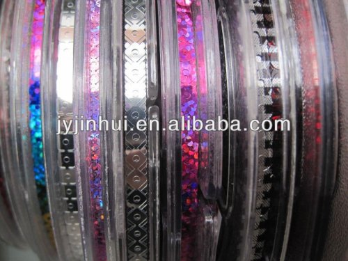 High quality embroidery spangle PET Sequins reel roll