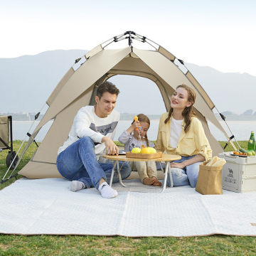 Portable Waterproof Camping Tent with 2 Windows and Ground Vent, Suitable for 3-4 People