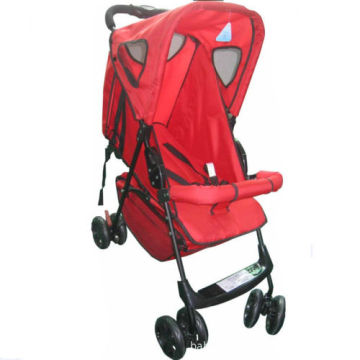 Single Handle Safety Red Baby Stroller Adjust With Three Position