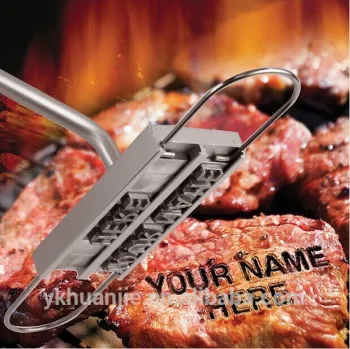 BBQ Branding iron with 55pcs changeable letters barbecue steak names tool outdoor