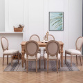 Vintage Rustic Solid Wood Round Back Dining Chair