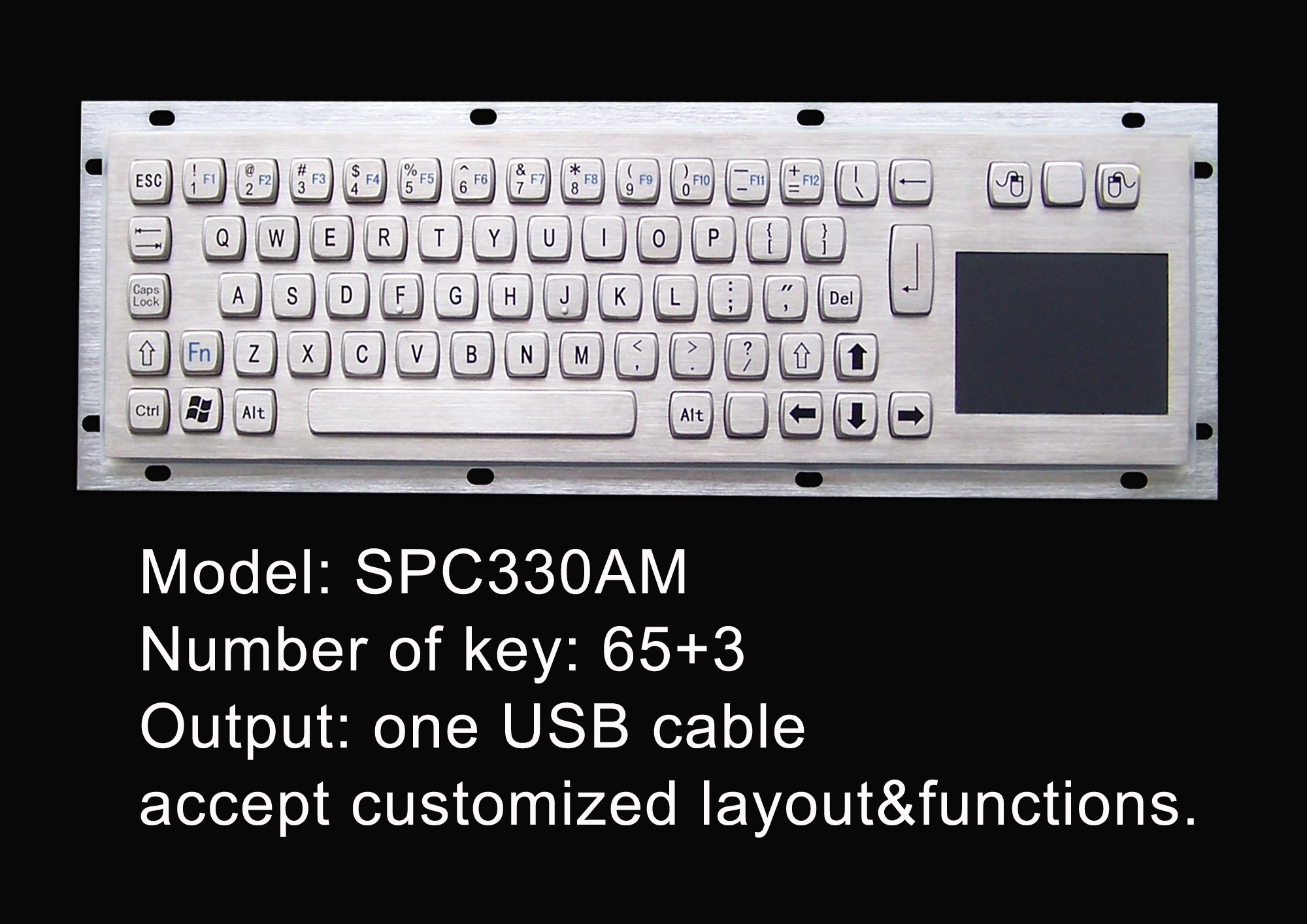 SPC330AM-metal keyboard with touchpad