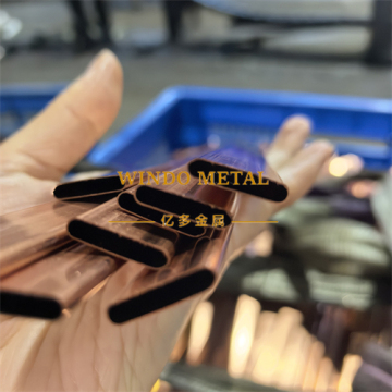 Underfloor heating brass flat tube elements