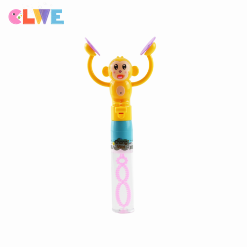 Yellow cymbal claping Bang yellow monkey bubble wand