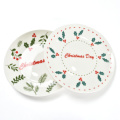 custom logo Christmas customized double cake plates set