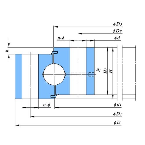 无齿四点接触球回转支承