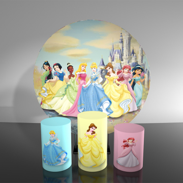 017 Disney Princess Wedding Round Stand Backdrop
