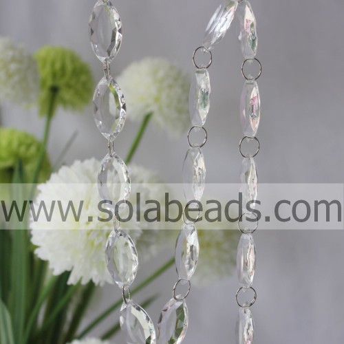 Voor Festival 8.5 * 20 * 40mm Crystal Beading Garland Chain