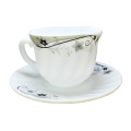 Tasse à café en porcelaine de jade blanche