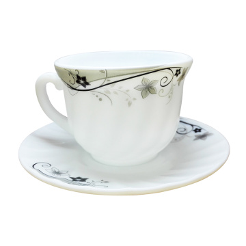 Tasse à café en porcelaine de jade blanche