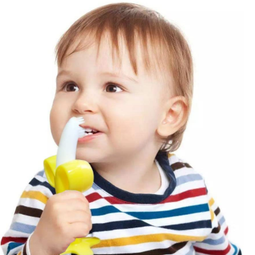 Cepillos de dientes de dedo de entrenamiento infantil de silicona de grado alimenticio