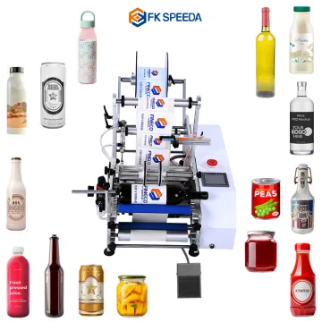 2024 Top Selling Manual Semi-Automatic Label Applicator for Round Bottles - Compact Desktop Packaging Machine