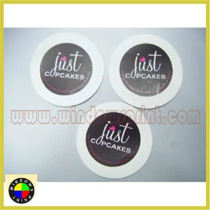 Paper sticker for food packaging