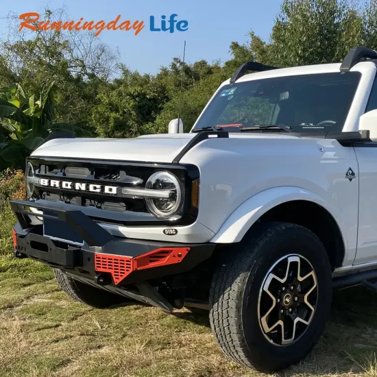 Ford Bronco 2021: 4x4 Accessories, Bumpers, Headlights, and Body Kits" 

However, if you want a more direct title focusing on the specific product:

"Front Bumper Guard for Ford Bronco 2021 - 4x4 Accessories