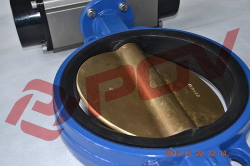 On/off Acid Wafer Electric Aluminium Bronze Butterfly Valve, High ...