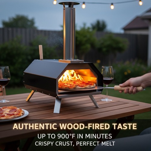 Four à pizza portable multi-combustible pour le camping et le jardin