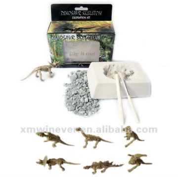 Sml.plastic Dinosaur,6 assorted excavation toy