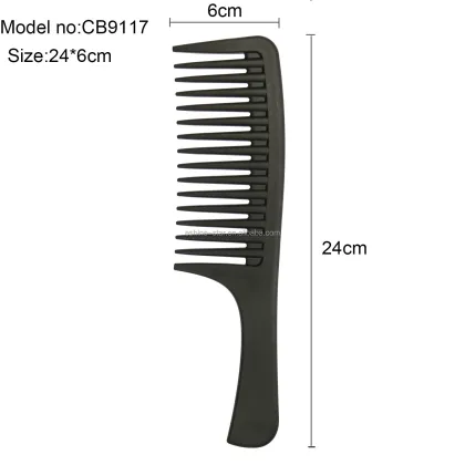 A super practical wide toothed black comb