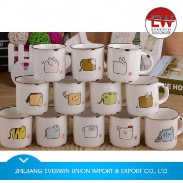 Factory sale fine quality 12oz enamel cup made in china