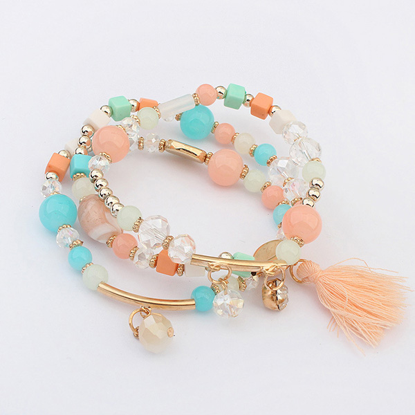 Crystal Beads Tassel Bracelet