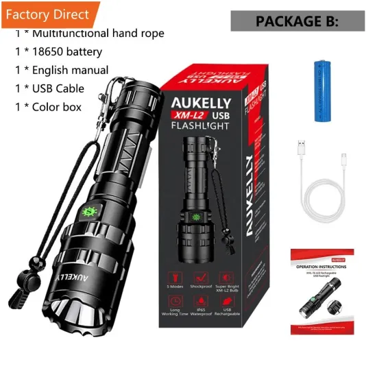 Mini Hand Crank & Solar Rechargeable LED Flashlight for Outdoor Camping