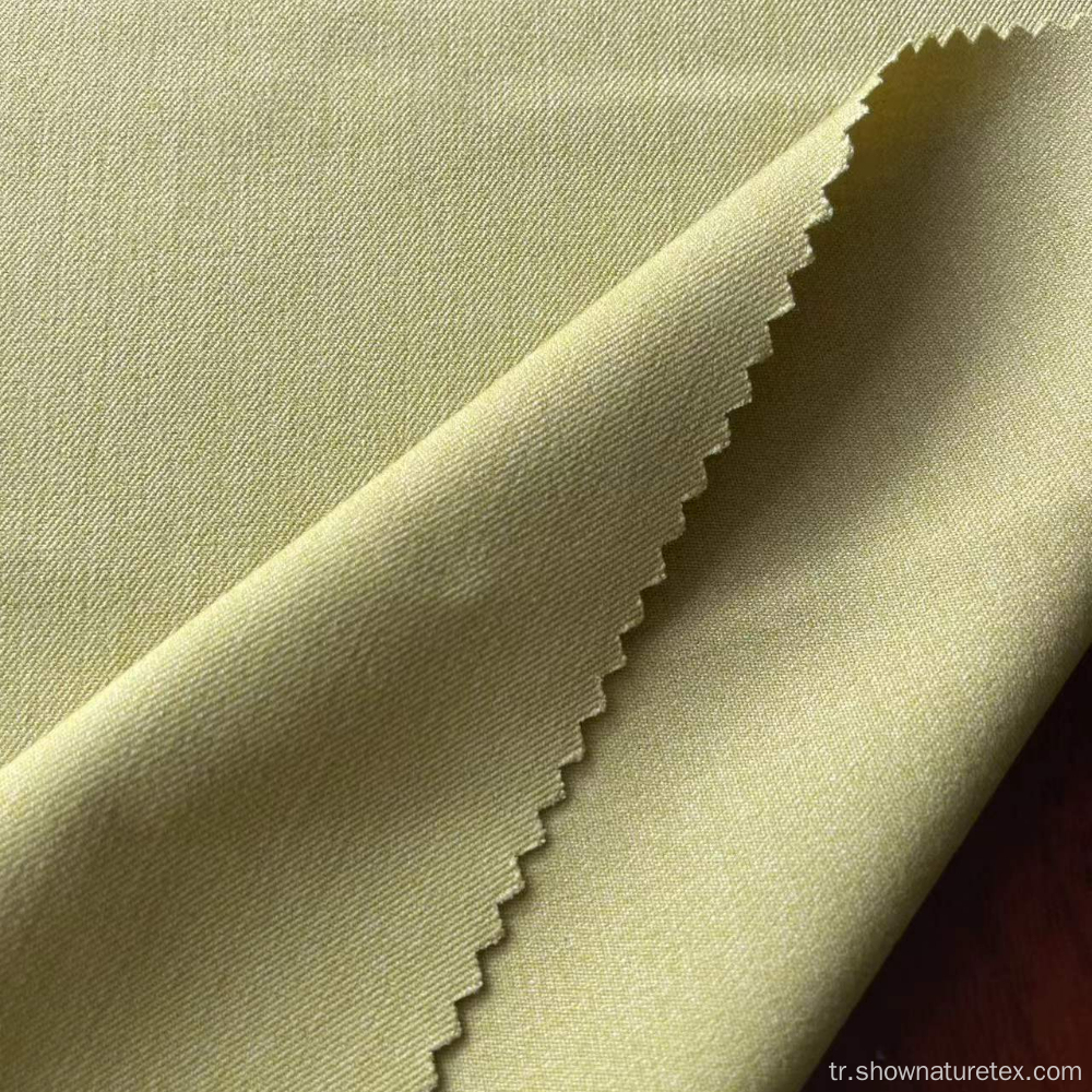 Kırışıklık önleyici geri dönüştürülmüş polyester rayon TR takas kumaş