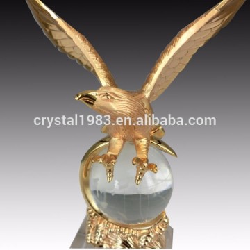 New Arrival Gold Plated Eagle Trophy For Wholesale Crystal Trophy