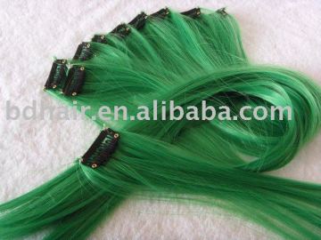 synthetic fiber clip hair extensions