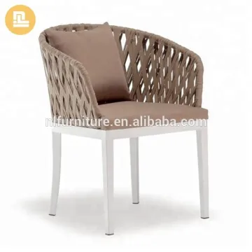 Aluminum Wicker Woven Rattan Armchair