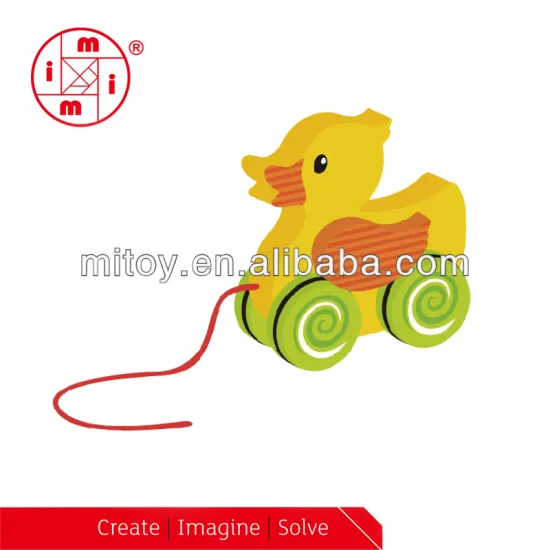 wooden pull toy tractors animals for kids