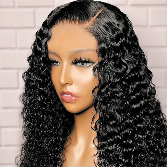 Virgin Wigs With Frontal 13X4 Transparent Lace 100% Virgin Brazilian Water Wave Hair Wigs