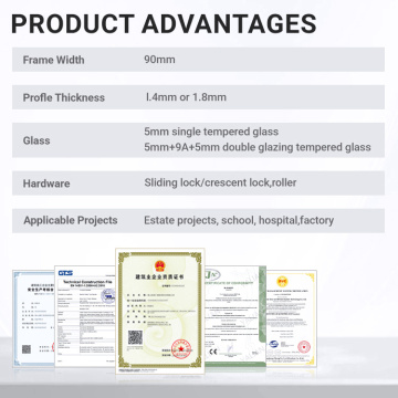 Windproof Aluminum Alloy Energy Efficient Sliding Windows