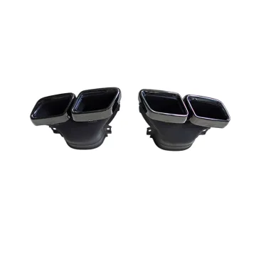 Stainless Steel Silver or Black Tail Pipe Accessories for BENZ W213 2017+ E63 Style Rear Bumper