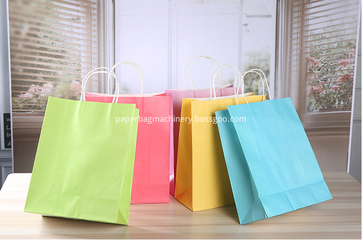 Twisted Handle Paper Shopping Bag Blue