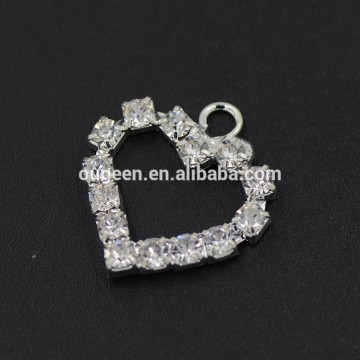 frame heart pendant welding claw stone copper fashion jewelry accessories
