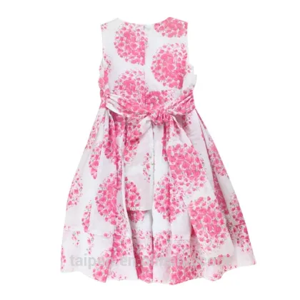 Kids Girls Party Dresses Sleeveless Printed Flower Girls Dresses