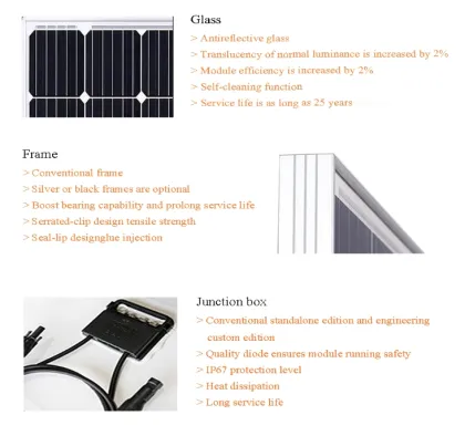 Customized sharp solar panel 125W solar power