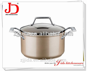 Popular Forged Aluminium Non-Stick Casserole with tempered glass Lid