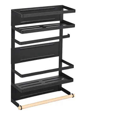 Adhesive Metal Fridge Side Washing Machine Storage Racks