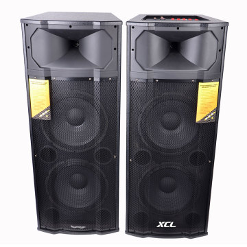 Portable speaker with subwoofer bass mic