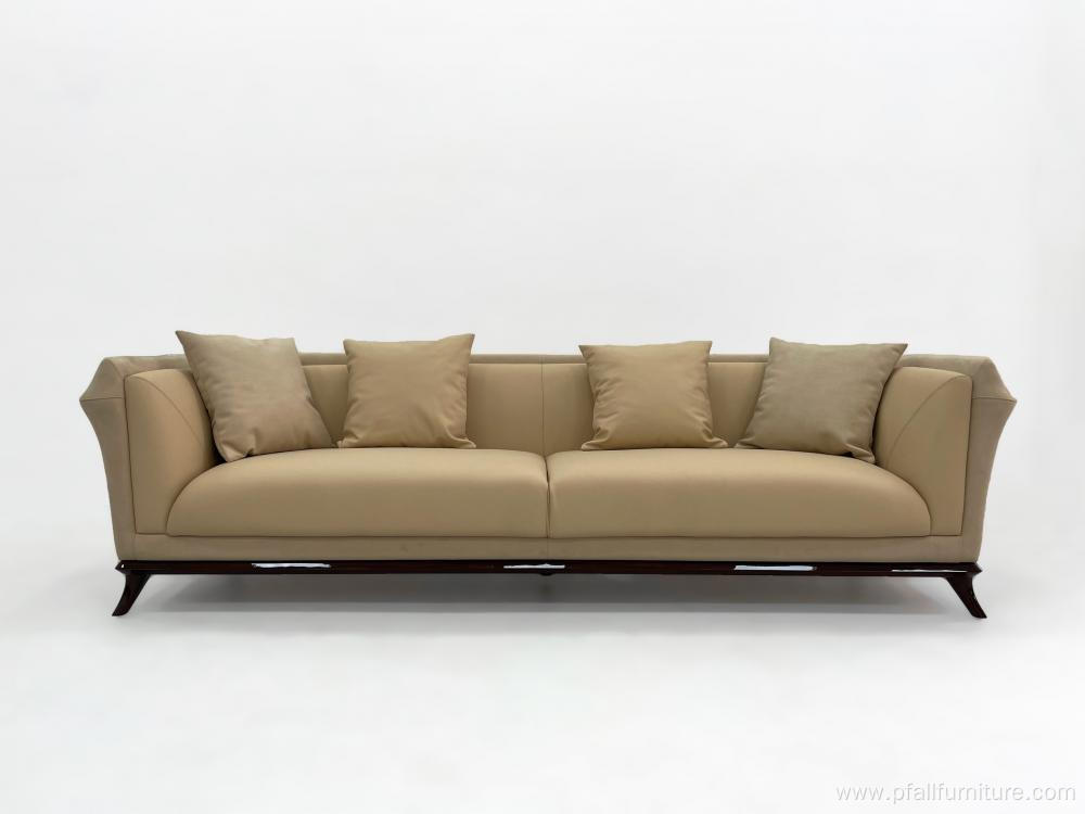 Modern frosted leather sofa