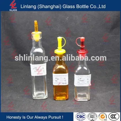 food grade camellia oil bottle glass with handle